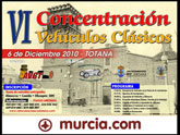 La VI Concentración de Vehículos Clasicos de Totana tendrá lugar el próximo 6 de diciembre