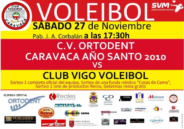 Ortodent Caravaca Año Santo 2010 - Club Voleibol Vigo, sábado 27 de nov. a las 17:30 h. - 1, Foto 1
