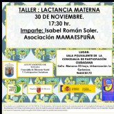 El taller de 'lactancia materna' se impartir el prximo 30 de noviembre