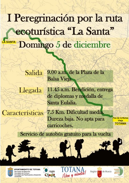 La I peregrinación por la ruta ecoturística La Santa se celebrará este domingo 5 de diciembre, Foto 1
