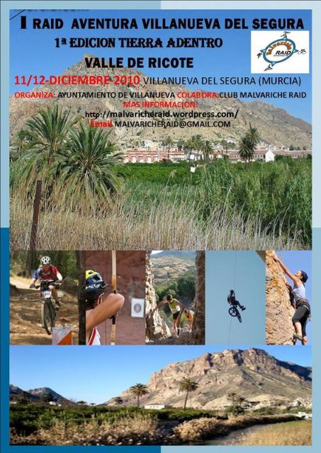 El I RAID de Aventura se celebrará en Villanueva del Río Segura el sábado 11 y domingo 12 de diciembre - 1, Foto 1