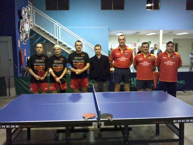 Tenis de mesa. 2ª division nacional. Importantísima victoria de la Peña Barcelonista de Totana - 1, Foto 1