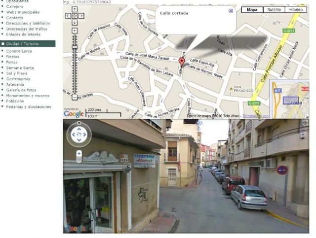 La web municipal del Ayuntamiento de Lorca muestra las incidencias de tráfico a través de Google Maps - 2, Foto 2