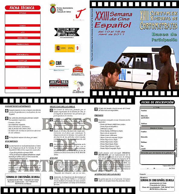 Bases del Certamen Nacional de Cortometrajes de la XXIII Semana de Cine Español de Mula - 1, Foto 1