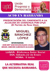 UPyD inicia su ronda de actos en pedanías el próximo sábado en Barranda
