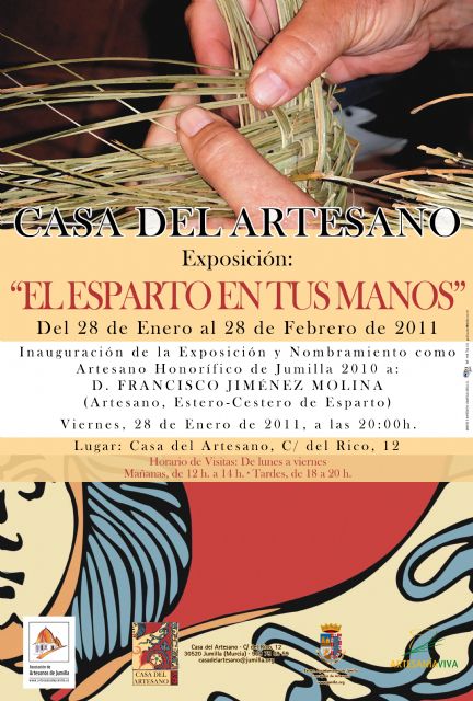 El próximo viernes 28 de enero se inaugura una exposición sobre el esparto y se nombra al Artesano Honorífico - 2, Foto 2