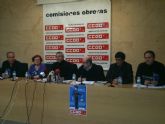Los máximos dirigentes estatales de las Federaciones del Área Pública de CCOO dan en Murcia su respaldo a las movilizaciones