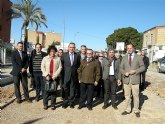 El delegado del Gobierno visita las obras de la va verde del Barrio Peral en Cartagena
