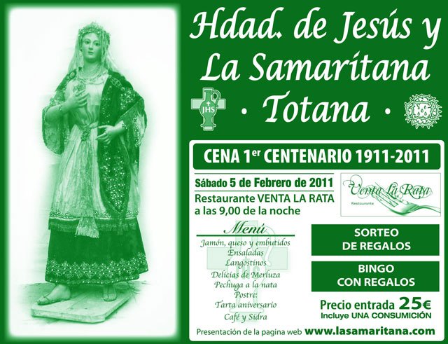 Mañana se inician los actos conmemorativos del centenario de la Hermandad de Jesús y La Samaritana, Foto 1