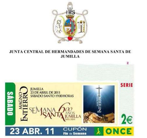 El cupón de la ONCE del sábado 23 de abril representará la Procesión del Magno Entierro del 600 aniversario - 1, Foto 1