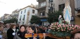 Miles de lorquinos acompañan a la Virgen de Lourdes en procesión en el dia de su onomástica