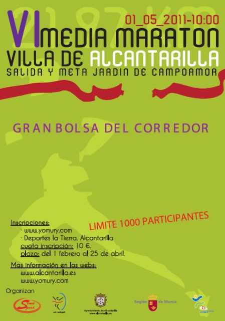 El próximo 1 de mayo se celebrará en Alcantarilla la VI Media Maratón Villa de Alcantarilla - 1, Foto 1