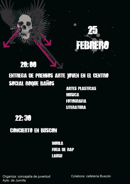 El próximo viernes 25 de febrero se entregan los premios Arte Joven y tendrá lugar el concierto de los grupos jumillanos que ganaron la pasada edición - 1, Foto 1