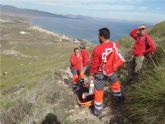 Cruz Roja de guilas rescata a una senderista accidentada en el Cabezo de Cope