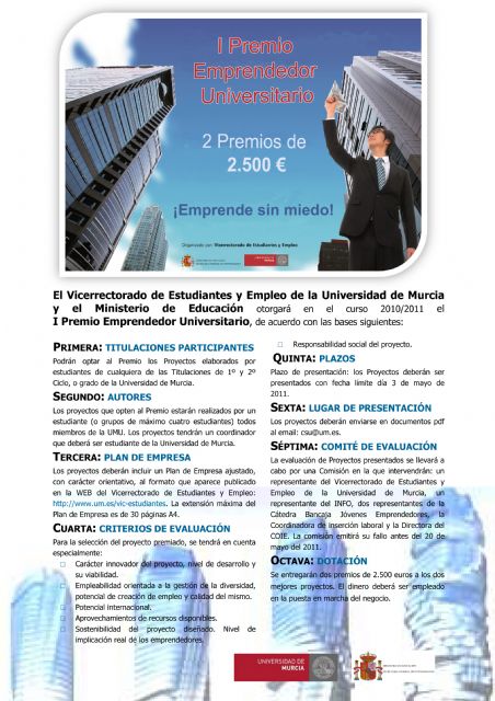 La Universidad de Murcia organiza una jornada para despertar el espíritu emprendedor entre los alumnos - 2, Foto 2