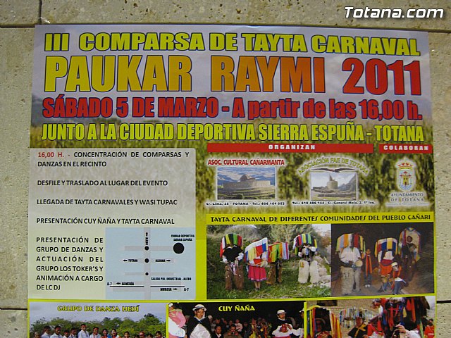 La Asociacin Cultural Cañarmanta y la Asociacin Fae organizan el Carnaval Cañari 2011 (