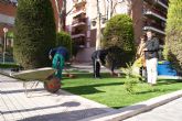 La instalacin de 4.300 m2 de csped artificial en Lorca evita el consumo de 31.390 m3 de agua al año