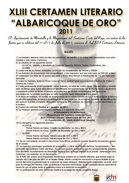 XLIII Certamen Literario Albaricoque de Oro - 1, Foto 1