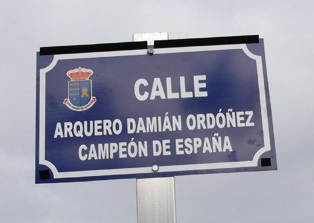 El arquero local Damián Ordóñez ya tiene su calle en Las Torres de Cotillas - 1, Foto 1