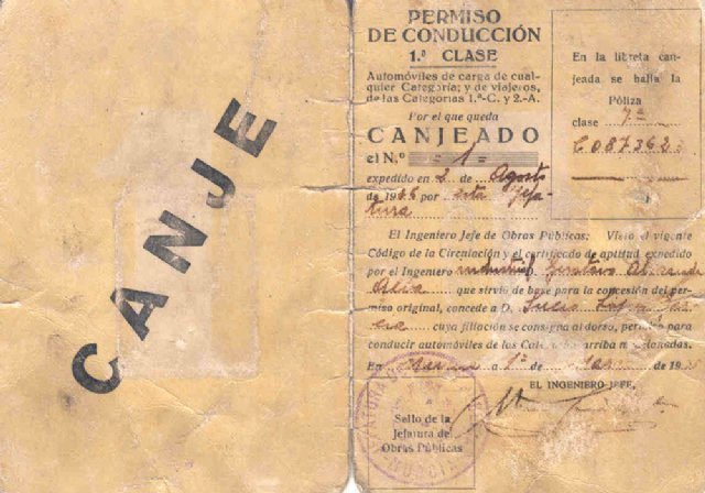 El ceheginero Lucio López obtuvo el carnet de conducir número 1 de la Región de Murcia - 2, Foto 2