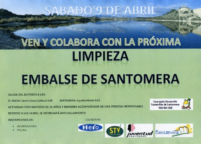 El Ayuntamiento organiza una jornada de limpieza en el Embalse de Santomera - 1, Foto 1