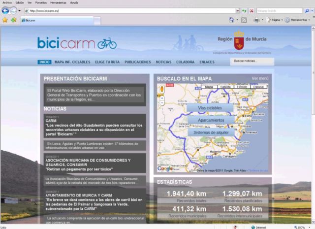 Bicicarm, la web más novedosa para estar al día en vías ciclables - 1, Foto 1