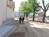 El alcalde visita las obras de la redonda de San Agustn que espera que concluyan para Domingo de Ramos