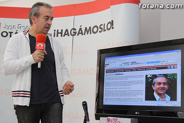 El candidato socialista a la alcaldía de Totana presentó su página web, Foto 1