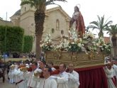 La procesión del Resucitado lleva dicha y regocijo al fin de la Semana Santa de Lorquí