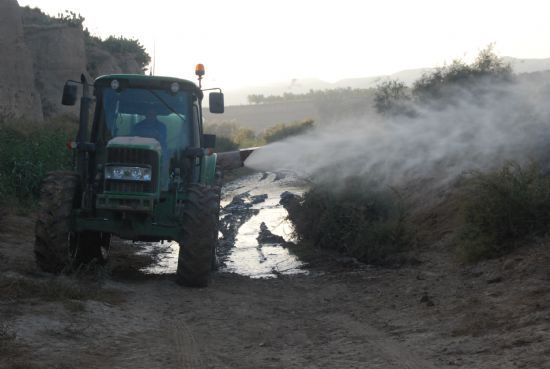 El alcalde informa de que el ayuntamiento pidió a la CHS hace más de un mes que procediera a la limpieza de la mota del río Guadalentín, Foto 1