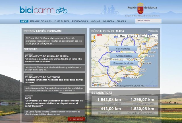 La Comunidad anima a los murcianos a planificar sus rutas en bici a través del portal Bicicarm con motivo de la Fiesta de la Bicicleta - 1, Foto 1