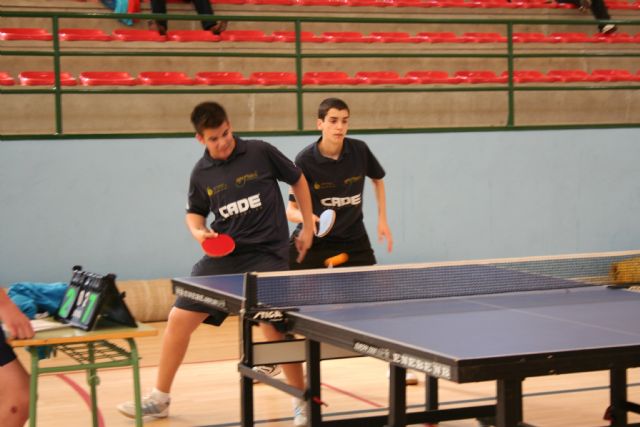 El pasado Sbado se disput en Totana el Campeonato Autonmico de Dobles de Tenis de Mesa de todas las categoras - 1