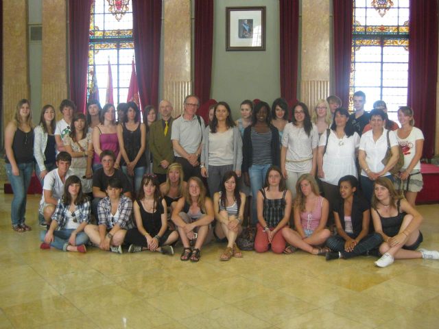 María Dolores Sánchez recibe a alumnos del IES La Flota que participan en un intercambio con estudiantes franceses - 1, Foto 1