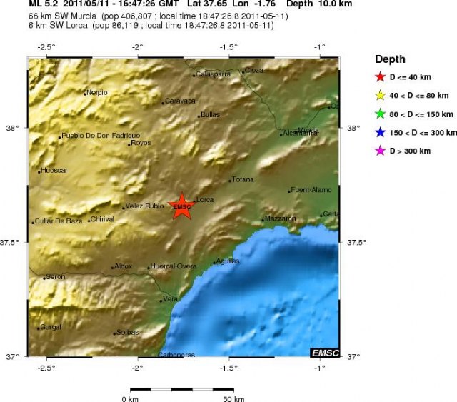 Nuevo terremoto en la zona de Lorca, Foto 1