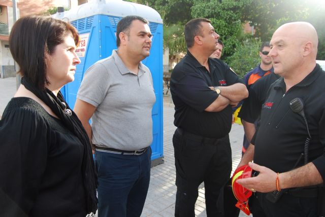 El alcalde de Totana y varios concejales visitan a los voluntarios de protección civil de Totana que se encuentran en Lorca, Foto 3
