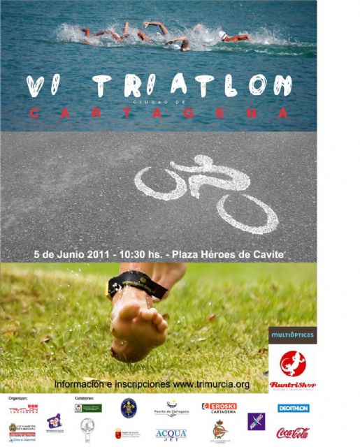 Más de 250 atletas participarán en el VI Triatlón Ciudad de Cartagena - 1, Foto 1
