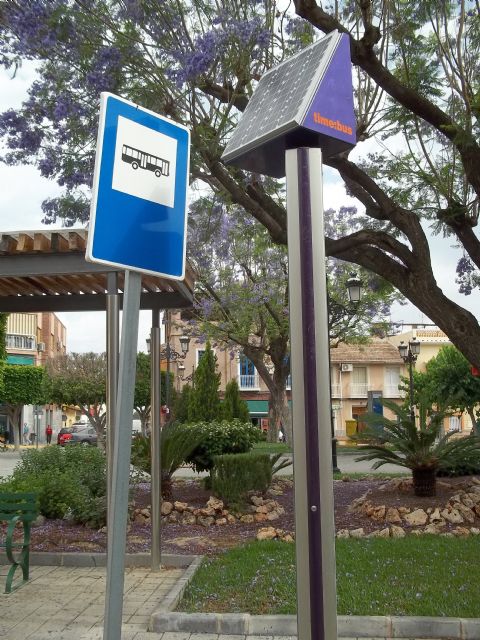 La Entidad Pública del Transporte de la Región de Murcia instala nuevas paradas con sistema ´bluetooth´ en Alguazas - 1, Foto 1