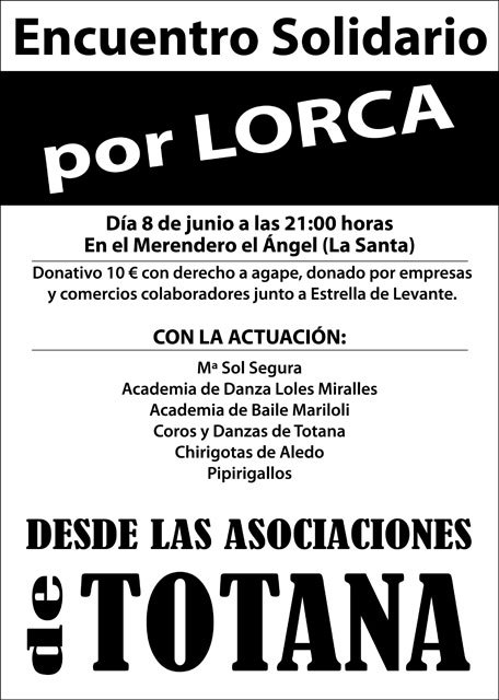 Encuentro solidario por Lorca, desde las Asociaciones de Totana, Foto 1
