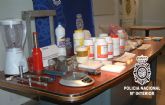 La Policía Nacional desmantela un centro de procesamiento y distribución de drogas en Ceutí