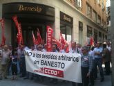 CCOO protesta contra los despidos de Banesto