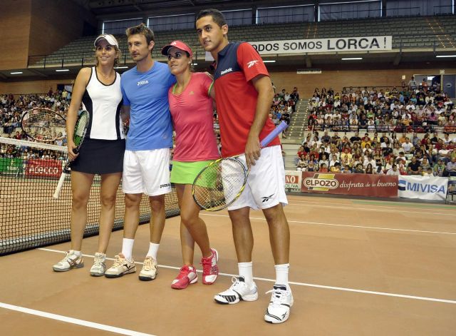 Éxito del partido de tenis en beneficio de los damnificados por el terremoto de Lorca - 1, Foto 1