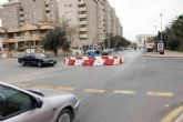 Corte de trfico en el cruce de Avenida de Murcia con Ronda Ciudad de la Unin