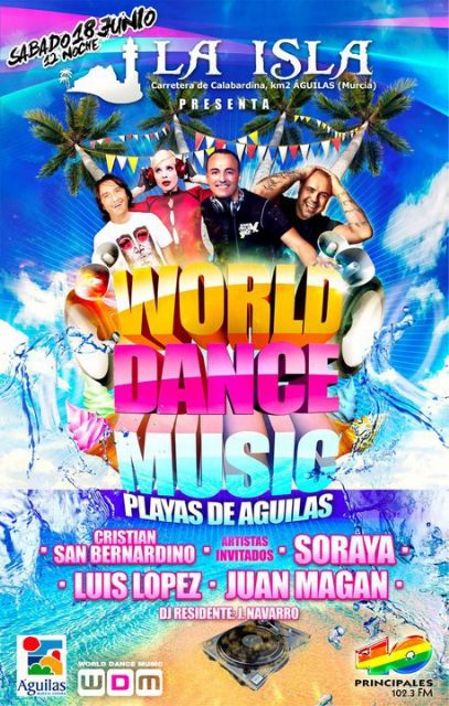 La Cadena 40 Principales emitirá para España y varios paises de Latinoamérica el World Dance Music ´Playas de Águilas´ - 1, Foto 1