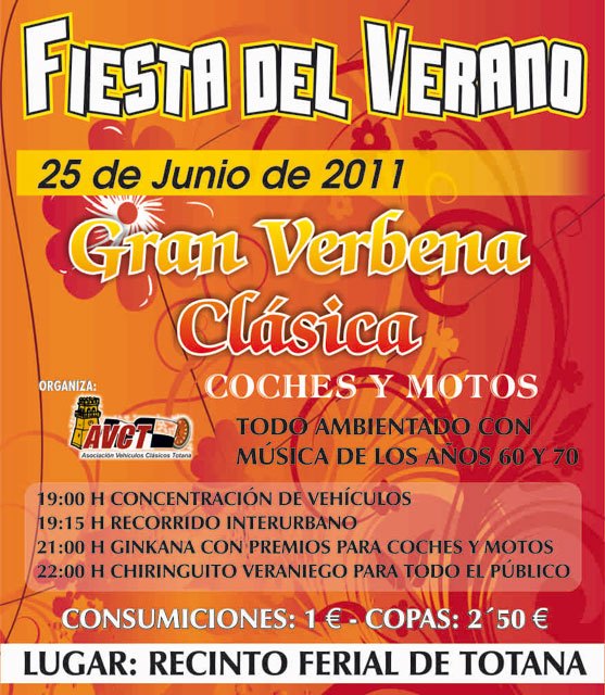 Fiesta del verano.Gran Verbena Clásica. Coches y motos, Foto 1