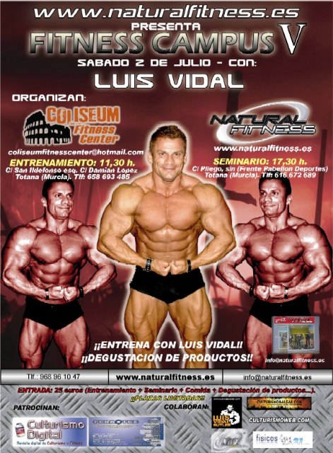 El gran culturista español Luis Vidal impartirá en Totana un Campus Training, Foto 1