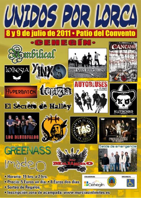 18 bandas actuarán en Cehegín para ayudar a Lorca - 1, Foto 1