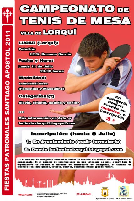 Un torneo de tenis de mesa como aperitivo a las Fiestas Patronales de Lorquí - 1, Foto 1