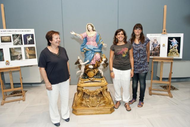 La Virgen de los Remedios luce restaurada en el Palacio Molina - 2, Foto 2