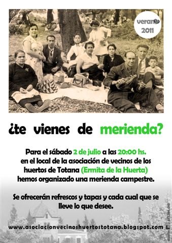 La Asociación de Vecinos de los Huertos de Totana organiza una merienda campestre el próximo sábado, Foto 2