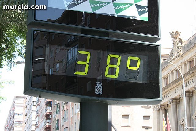 Nivel de alerta amarilla en la Región de Murcia por aumento de las temperaturas, Foto 1
